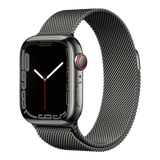 Apple Watch Series 7 4G - Rostfritt Stål/Milanese Loop