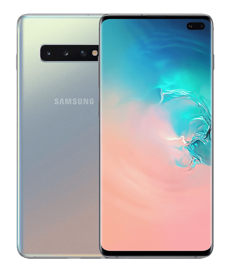 silver Samsung Galaxy S10 Plus