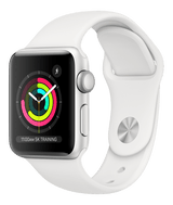 Apple Watch Series 3 4G Aluminium med ett vitt Sport Band