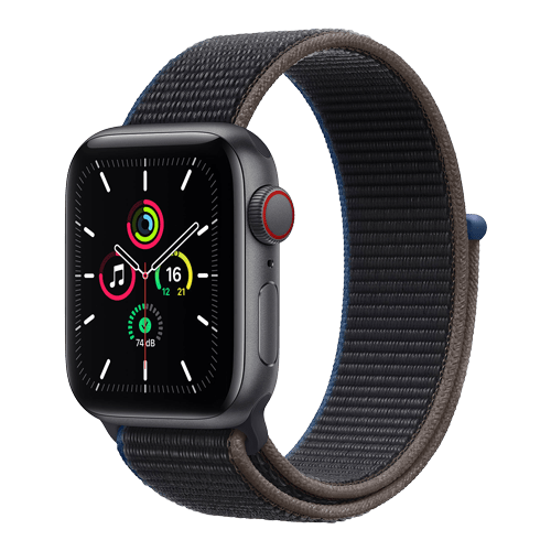 Apple Watch SE 4G Aluminium med Sport Loop svart