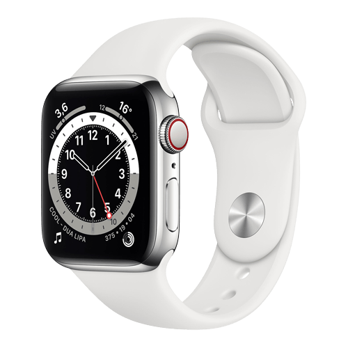 Apple Watch Series 7 4G Rostfritt stål med Sport Band