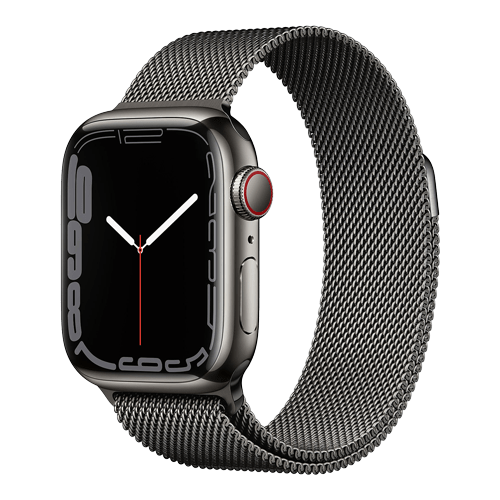 Apple Watch Series 7 4G - Rostfritt Stål/Milanese Loop