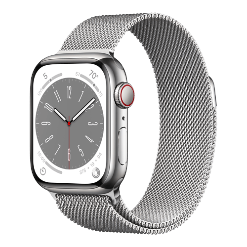 Apple Watch Series 8 4G Rostfritt stål / Milanese Loop