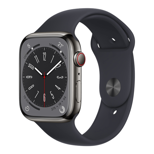 Apple Watch Series 8 4G Rostfritt stål / Sport Band - PREMIUM