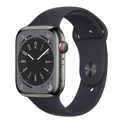 Apple Watch Series 8 4G Rostfritt stål / Sport Band