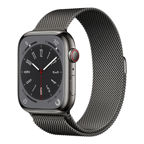 Apple Watch Series 8 4G Rostfritt stål / Milanese Loop