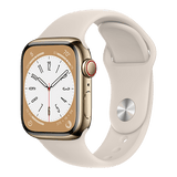 Apple Watch Series 8 (2022) GPS+Cellular -  Rostfritt stål/Sport Band - PREMIUM