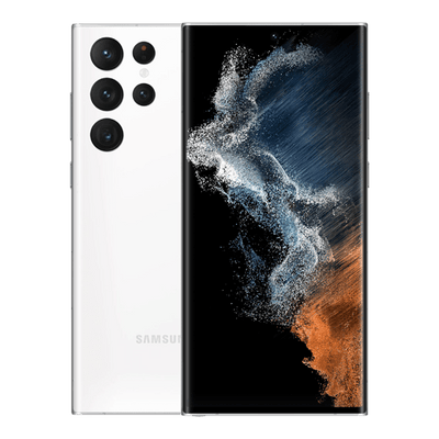 white Samsung Galaxy S22 Ultra 5G