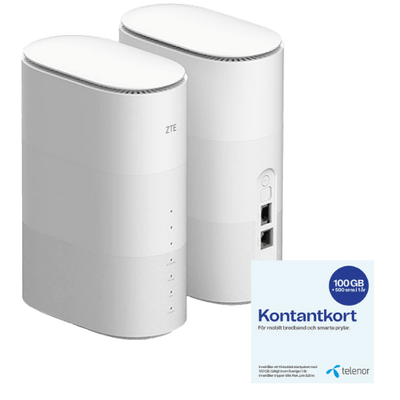 ZTE MC801A 5G-Router + Telenor kontantkort 100GB