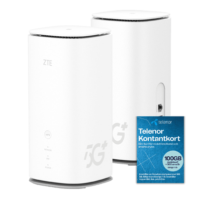 ZTE MC888 Ultra 5G-Router + Telenor kontantkort 100GB