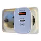 Power adapter 2in1 USB and USB-C