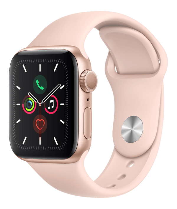 Apple Watch Series 5 4G Aluminium med rosa Sport Band