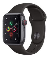 Apple Watch Series 5 4G Aluminium med svart Sport Band