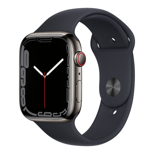 Apple Watch Series 7 4G med svart Sport Band