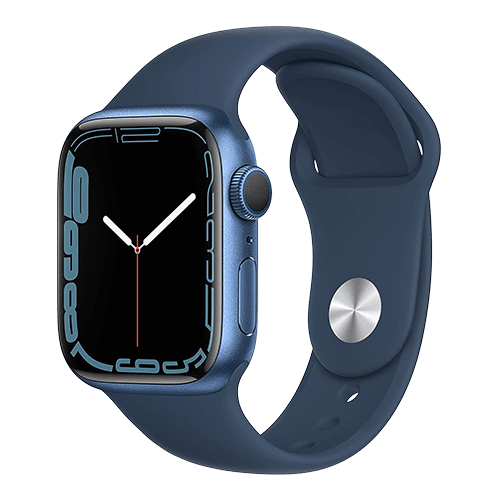 Apple Watch Series 7 4G med blått Sport Band
