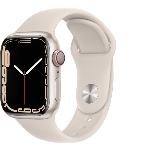 Apple Watch Series 7 4G guld med Sport Band