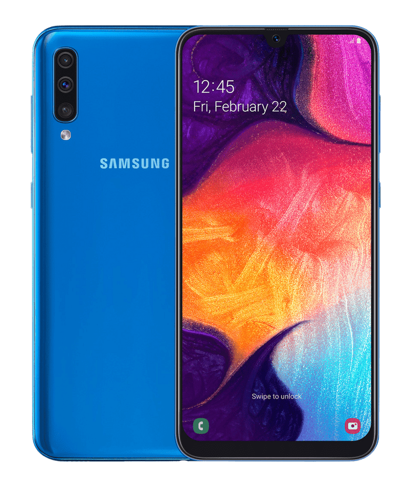 Samsung Galaxy A50 blå